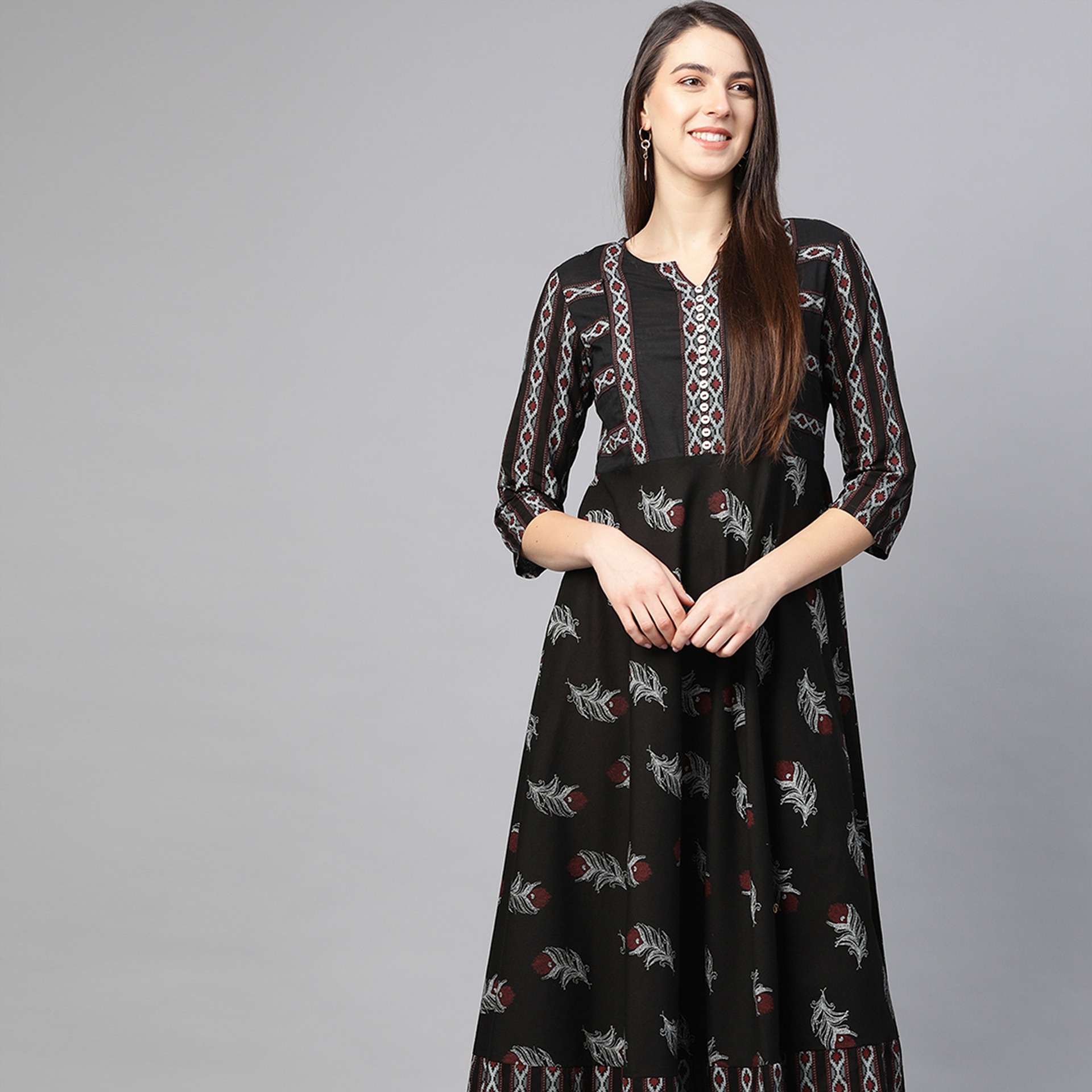 women's floral kurti